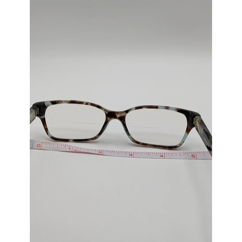 Tory Burch TY2080 Eyeglasses Frames Only Blue Tortoise Full Rim Gold Logo 53mm